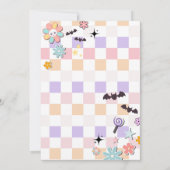 Meisje Retro Groovy Little Boo Verjaardagsfeestje Kaart (Achterkant)