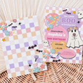 Meisje Retro Groovy Little Boo Verjaardagsfeestje Kaart