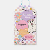 Meisje Retro Groovy Little Boo Verjaardagsgunst Ta Cadeaulabel (Voorkant)