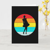 meisje Retro Lover Funny Birthday Gift Idea Kaart (Gele Bloem)