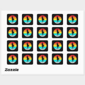 meisje Retro Lover Funny Birthday Gift Idea Vierkante Sticker (Vel)