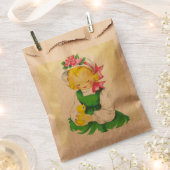 Meisje Retro Schattige Bedankzakje (Geknipt)