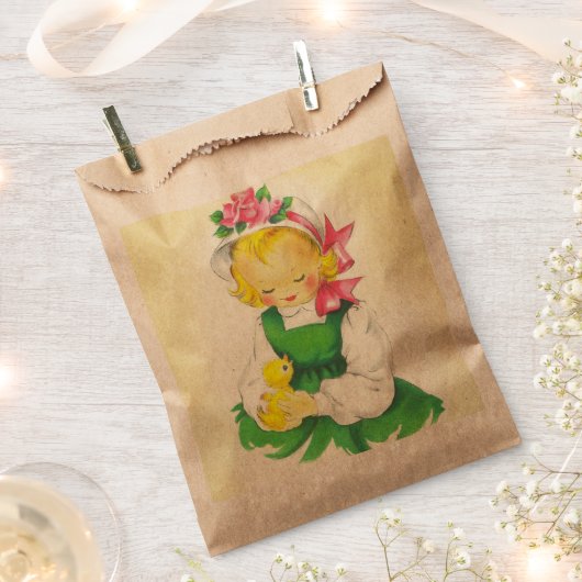 Meisje Retro Schattige Bedankzakje (Geknipt)