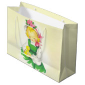  Meisje Retro Schattige Groot Cadeauzakje (Voorkant Gekanteld)