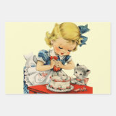  Meisje Retro Schattige Inpakpapier Vel (Voorkant 3)