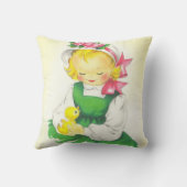  Meisje Retro Schattige Kussen (Achterkant)