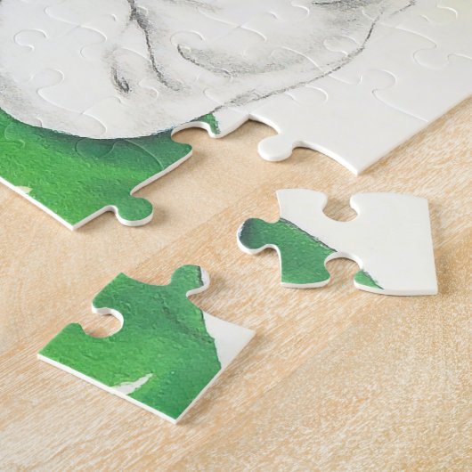  Meisje Retro Schattige Legpuzzel (Zijkant)