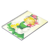 Meisje Retro Schattige Notitieboek (Linkerzijde)