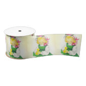 Meisje Retro Schattige Satijnen Lint (Spoel)