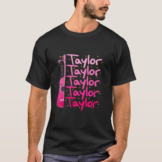 Meisje Retro TAYLOR Voornaam Gepersonaliseerde Ver T-shirt (Voorkant)