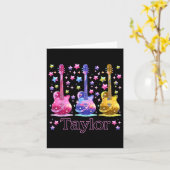 Meisje Retro Taylor Voornaam Persoonlijke Groovy 8 Kaart (Gele Bloem)