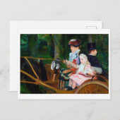 Meisje Riding a Carriage, Mary Cassatt Briefkaart (Voorkant / Achterkant)