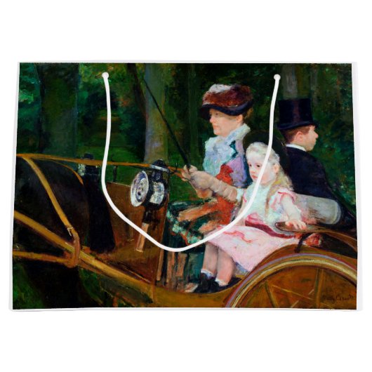 Meisje Riding a Carriage, Mary Cassatt Groot Cadeauzakje (Voorkant)