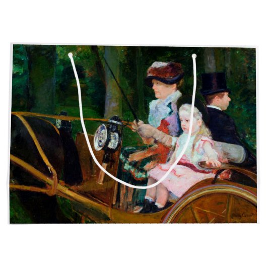 Meisje Riding a Carriage, Mary Cassatt Groot Cadeauzakje (Achterkant)