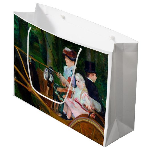 Meisje Riding a Carriage, Mary Cassatt Groot Cadeauzakje (Voorkant Gekanteld)
