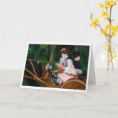 Meisje Riding a Carriage, Mary Cassatt Kaart (Gele Bloem)