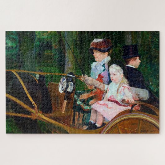 Meisje Riding a Carriage, Mary Cassatt Legpuzzel (Horizontaal)