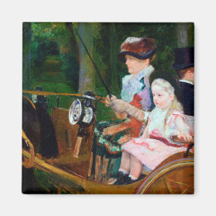 Meisje Riding a Carriage, Mary Cassatt Magneet
