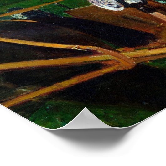 Meisje Riding a Carriage, Mary Cassatt Poster (Hoek)