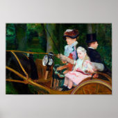 Meisje Riding a Carriage, Mary Cassatt Poster (Voorkant)