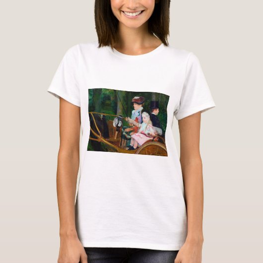 Meisje Riding a Carriage, Mary Cassatt T-shirt (Voorkant)