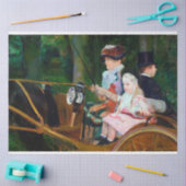 Meisje Riding a Carriage, Mary Cassatt Tissuepapier (Craft)