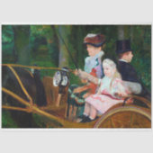 Meisje Riding a Carriage, Mary Cassatt Tissuepapier (Voorkant)