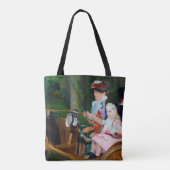 Meisje Riding a Carriage, Mary Cassatt Tote Bag (Achterkant)