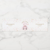 Meisje rijden door Baby shower roze gouden auto gu Waterfles Etiket (Enkel label)