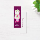 Meisje Robot Dank u Gift Labels Mini Visitekaartjes (Bureau)