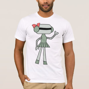 Meisje Robot Mannen T-shirt