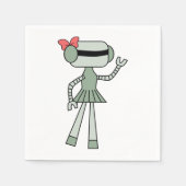 Meisje Robot Papieren servetten (Voorkant)