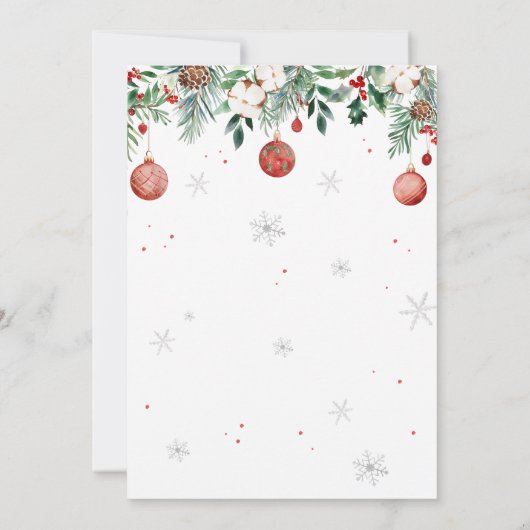 Meisje Rode Kerstman Baby shower Kaart (Achterkant)