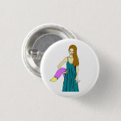 meisje ronde button 3,2 cm (Voorkant /achterkant)