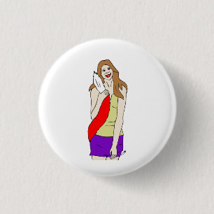 meisje ronde button 3,2 cm