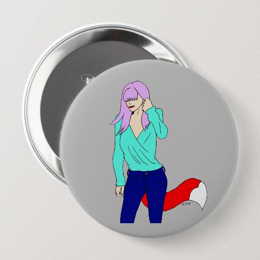 meisje ronde button 4,0 cm (Voorkant /achterkant)