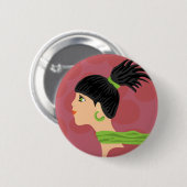 meisje ronde button 5,7 cm (Voorkant /achterkant)