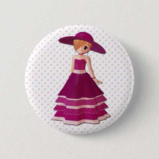 meisje ronde button 5,7 cm (Voorkant)