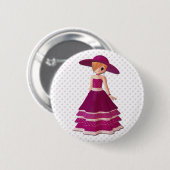 meisje ronde button 5,7 cm (Voorkant /achterkant)