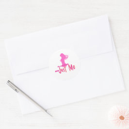 meisje ronde sticker