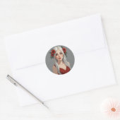 meisje ronde sticker (Envelop)