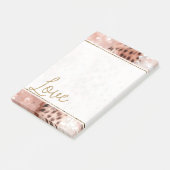 Meisje Roos Goud Leopard Bokeh Post-it® Notes (Schuin)