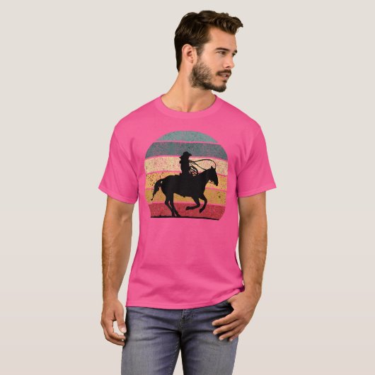 Meisje Roping Paardrijden Cowgirl  Texas Equ T-shirt (Voorkant volledig)