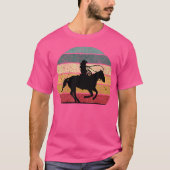 Meisje Roping Paardrijden Cowgirl  Texas Equ T-shirt (Voorkant)