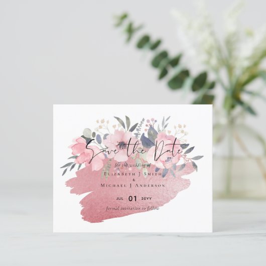 meisje Rosegold Floral Glam Wedding (Staand voorkant)