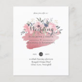  meisje Rosegold Floral Glam Wedding (Voorkant)