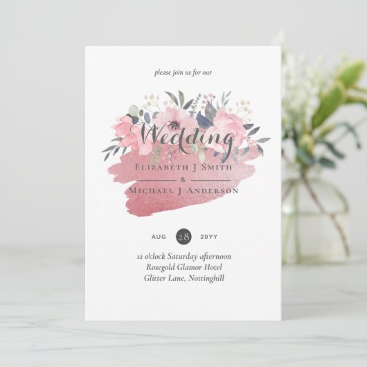  meisje Rosegold Floral Glam Wedding (Staand voorkant)
