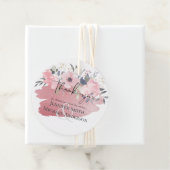  meisje Rosegold Floral Glam Wedding Bedankjes Labels (In situ)