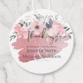  meisje Rosegold Floral Glam Wedding Bedankjes Labels (Voorkant)