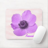  meisje roze Anemone Mousepad Muismat (Met muis)